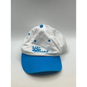 NEWHATTAN Men's White-Blue Embroidered Baseball Hat SZ OS